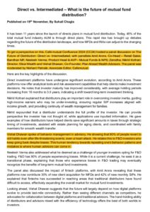 Direct vs. Intermediated What is the future of mutual fund distribution