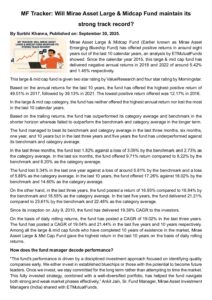 MF Tracker- Will Mirae Asset Large & Midcap Fund maintain its strong ...
