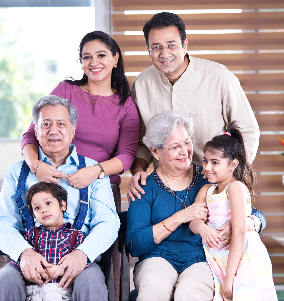 Happy Indian Family Aesthetic Photo Collage Instagram Post